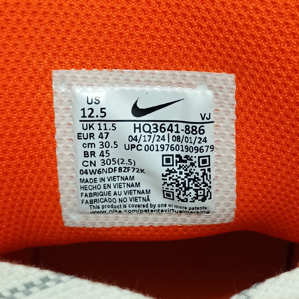 Nike P-6000 Orange White Sneakers Mens size 12.5 - Picture 6 of 7